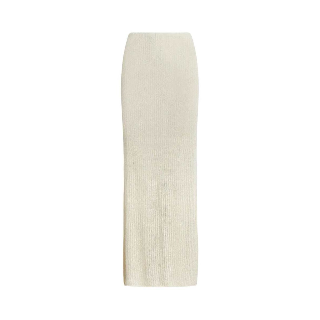 Leset Jasmine Pointelle Skirt - Off White - Yarn Made In Italy